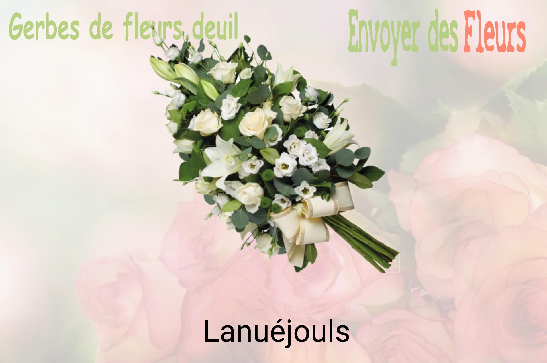 Gerbe de fleurs de deuil livrée à Lanuéjouls